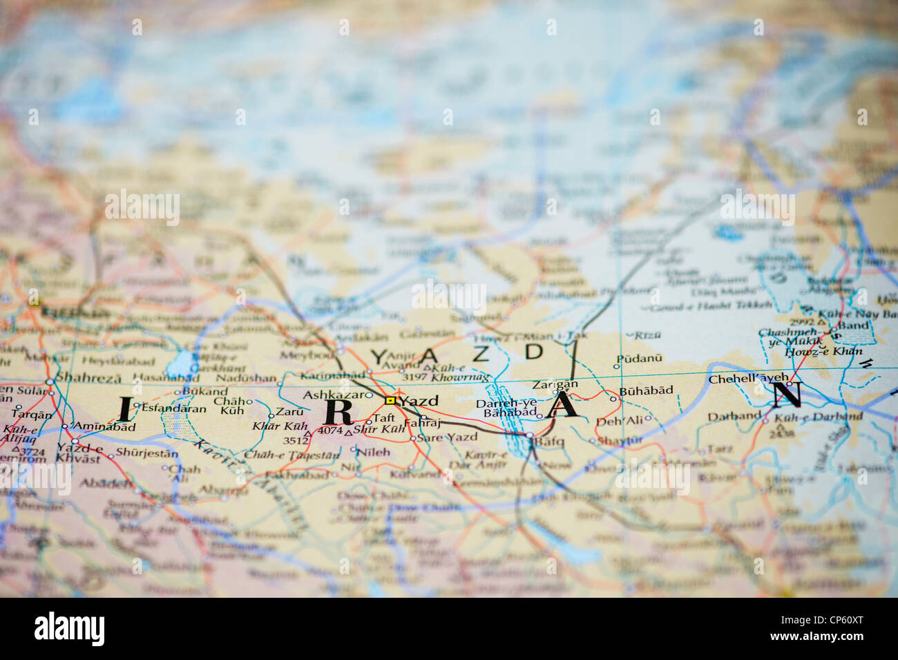 Mappa di Iran Foto Stock