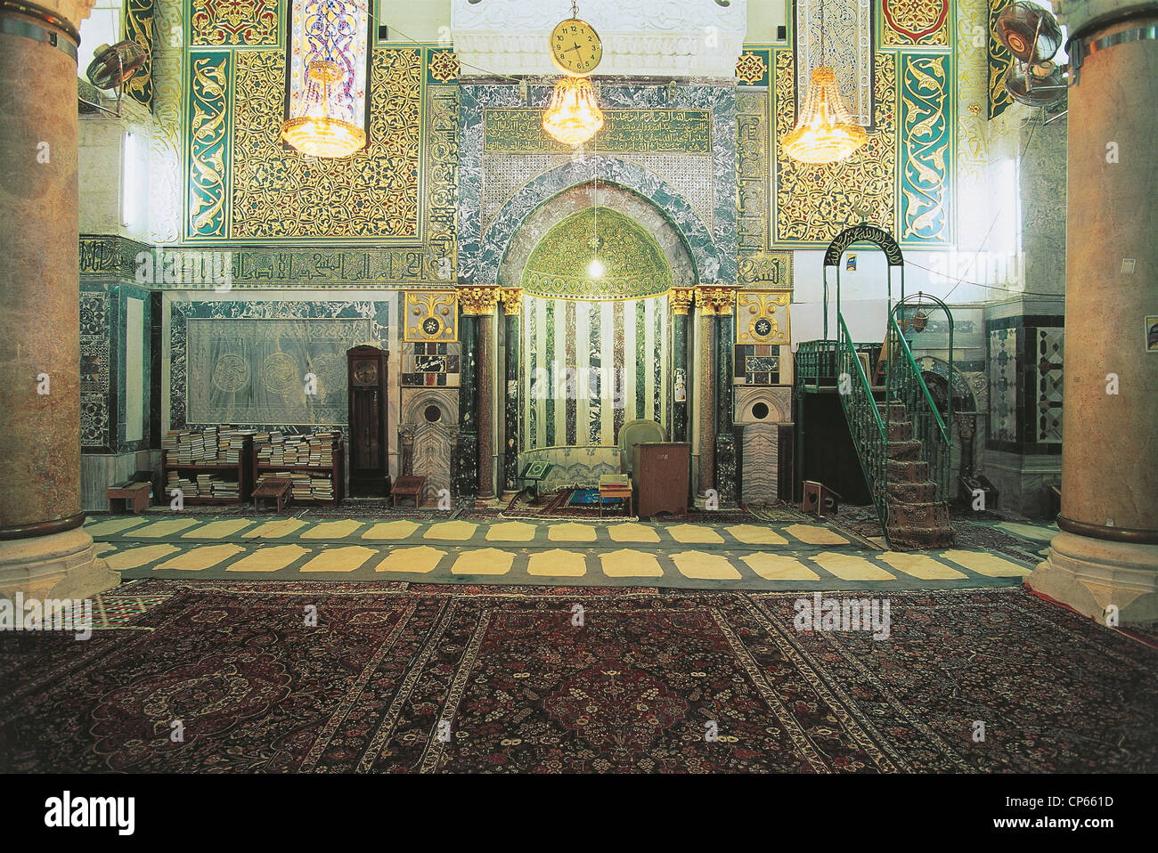 Israele TEMPIO DI GERUSALEMME AREA DI EL AQSA moschea Mihrab interno Foto Stock