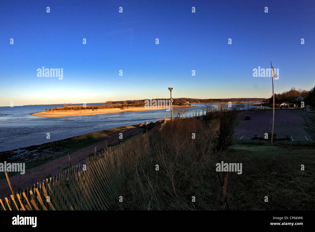 Foce del Fiume Nissequogue Long Island Sound Kings Park NY Foto Stock