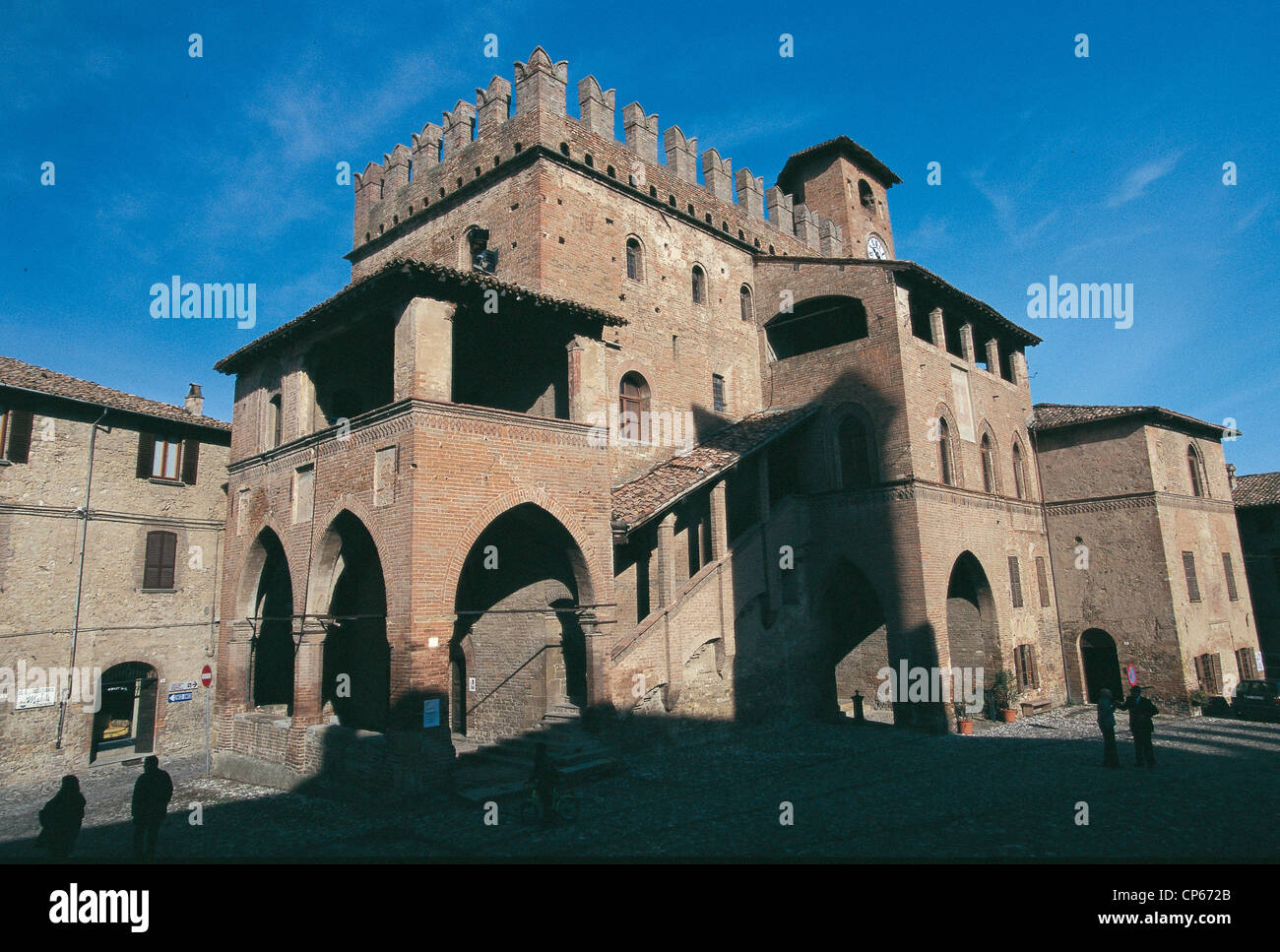 Emilia Romagna - Colli Piacentini - Castell'Arquato (Pc). Palazzo del Podestà. Foto Stock