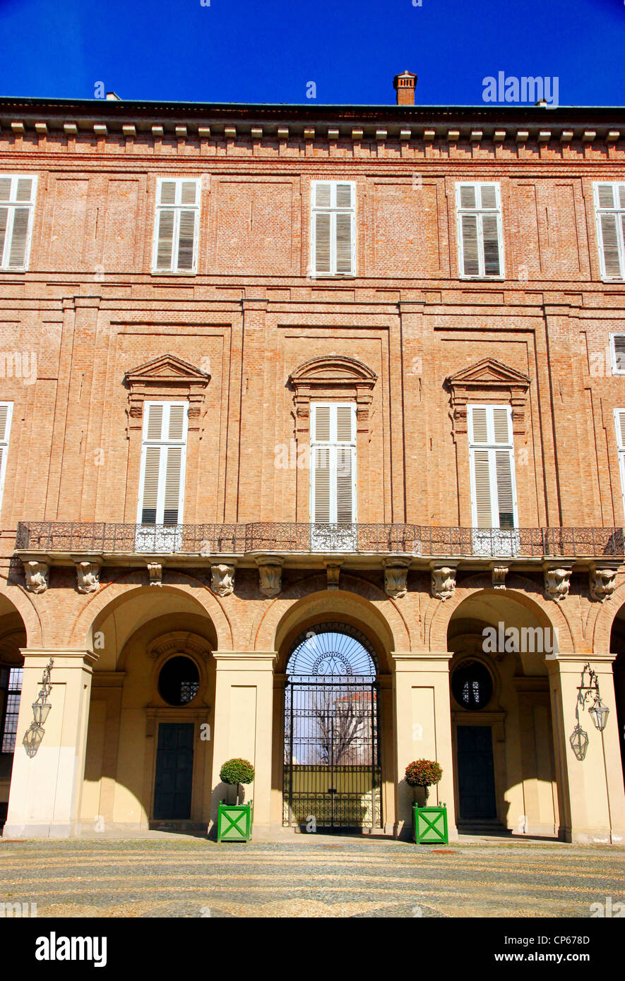 Il cortile interno di Torino Royal Palace Foto Stock