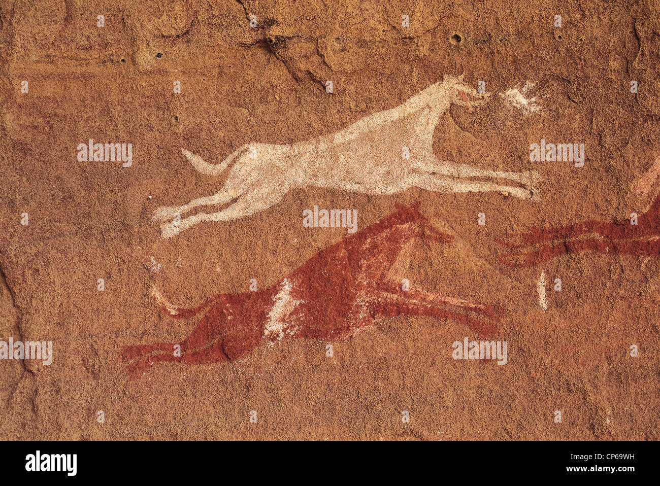 Libia Tadrart Acacus VERNICE AOUNENI ROCK Foto Stock