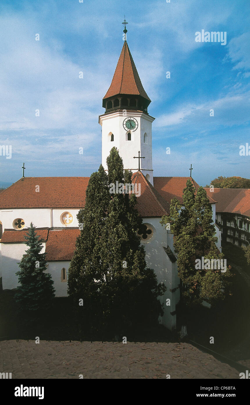 Romania - Prejmer. La chiesa fortificata, in stile tardo gotico del XIII secolo, circondato da un muro di 12 metri. Foto Stock