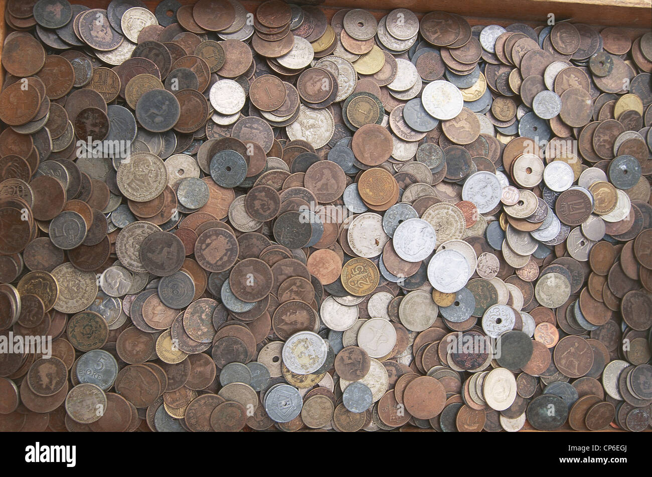 Paesi Bassi - Paesi Bassi - Amsterdam. Valute al mercato di filatelia e numismatica (Nieuwezijd voorburg-wal) Foto Stock