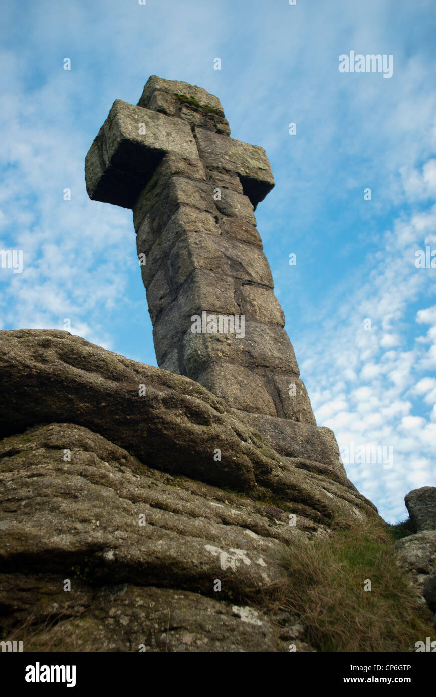 Widgery Cross o Brat Tor Dartmoor Devon Foto Stock