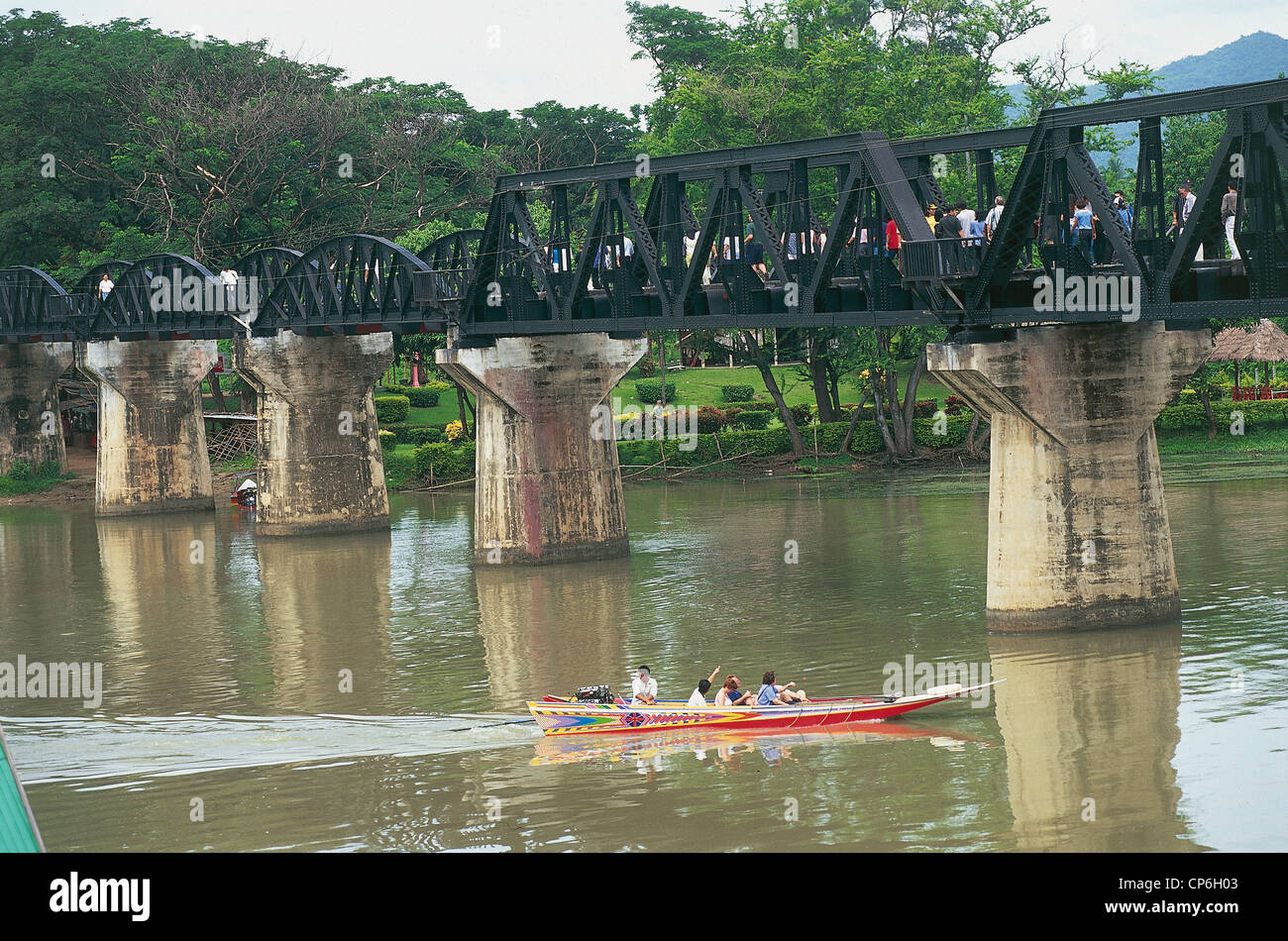 Thailandia - Kanchanaburi. Ponte sul Fiume Kwai Foto Stock