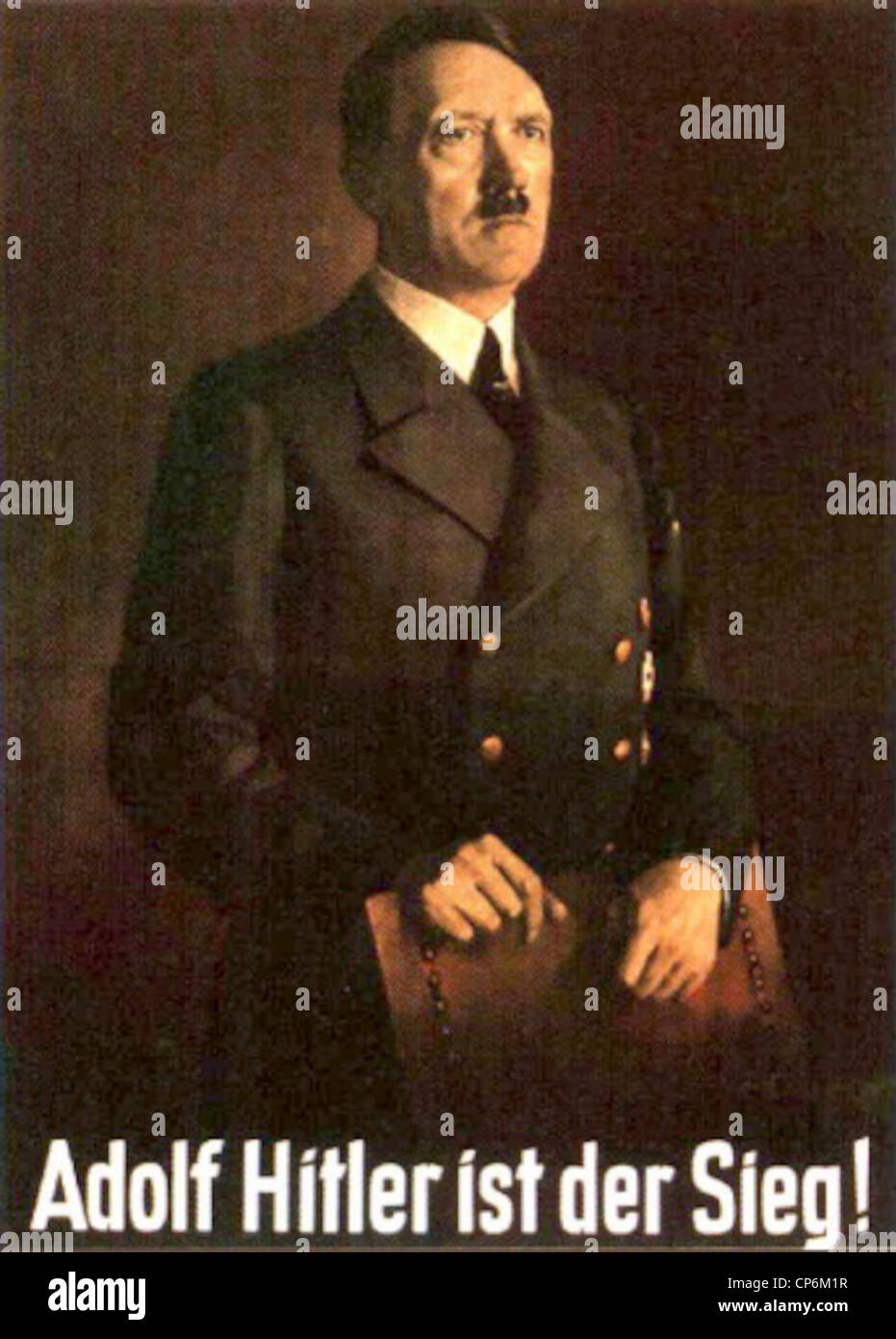 Un poster di propaganda nazista della seconda guerra mondiale fu progettato per promuovere le ideologie del terzo Reich. Questi manifesti sono stati utilizzati per radunare il sostegno al regime nazista e incoraggiare l'arruolamento nell'esercito. Foto Stock