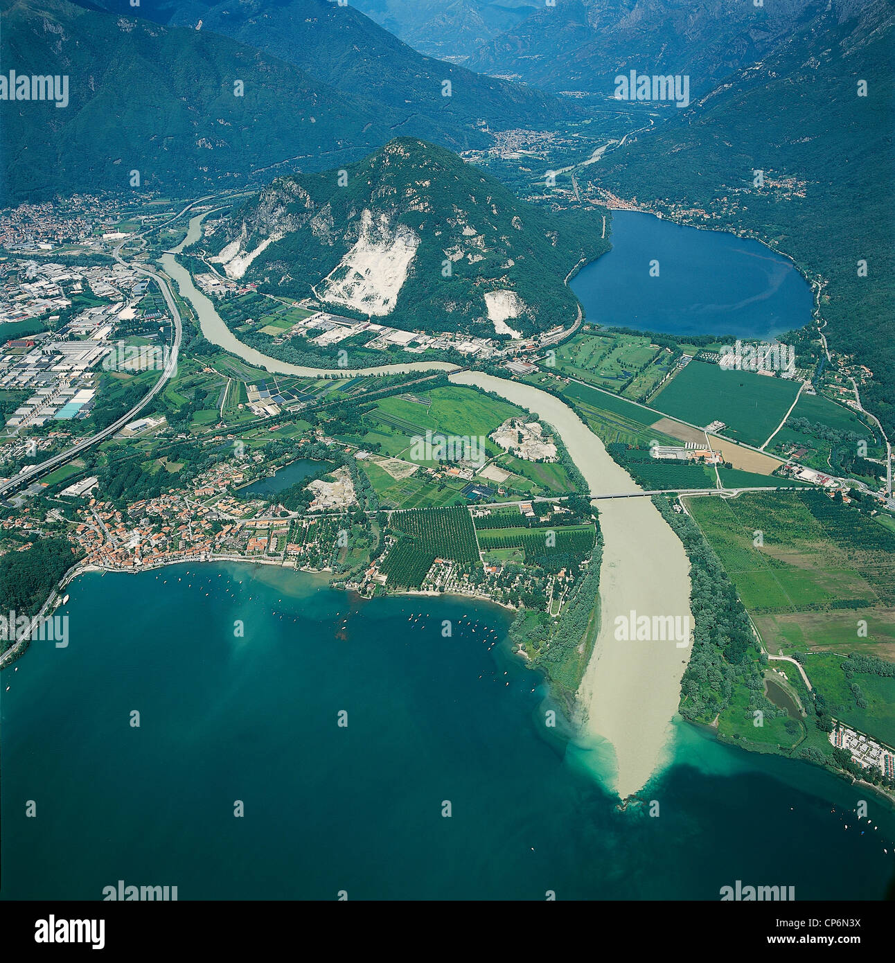 Piemonte - Lago Maggiore - Feriolo e Fondotoce (VB). Vista aerea Foto stock  - Alamy