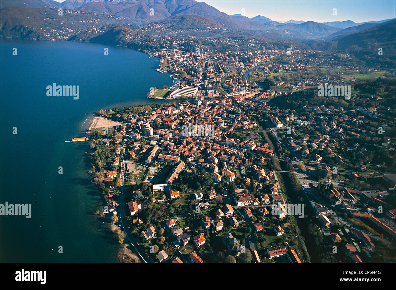 Lombardia - Lago Maggiore - Germantown (VA). Vista aerea Foto Stock