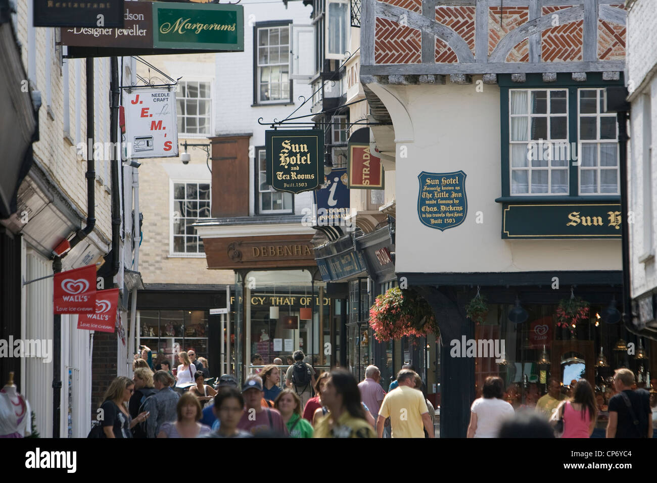 Sun Street, Canterbury, nel Kent, England, Regno Unito Foto Stock