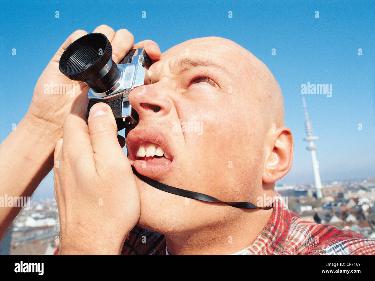 Una foto amateur tenta di scattare una foto Foto Stock