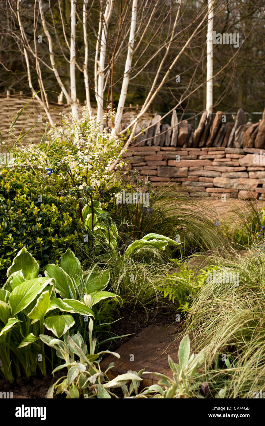 "" Naturalistico mostra giardino alla 2012 RHS mostrano Cardiff Foto Stock