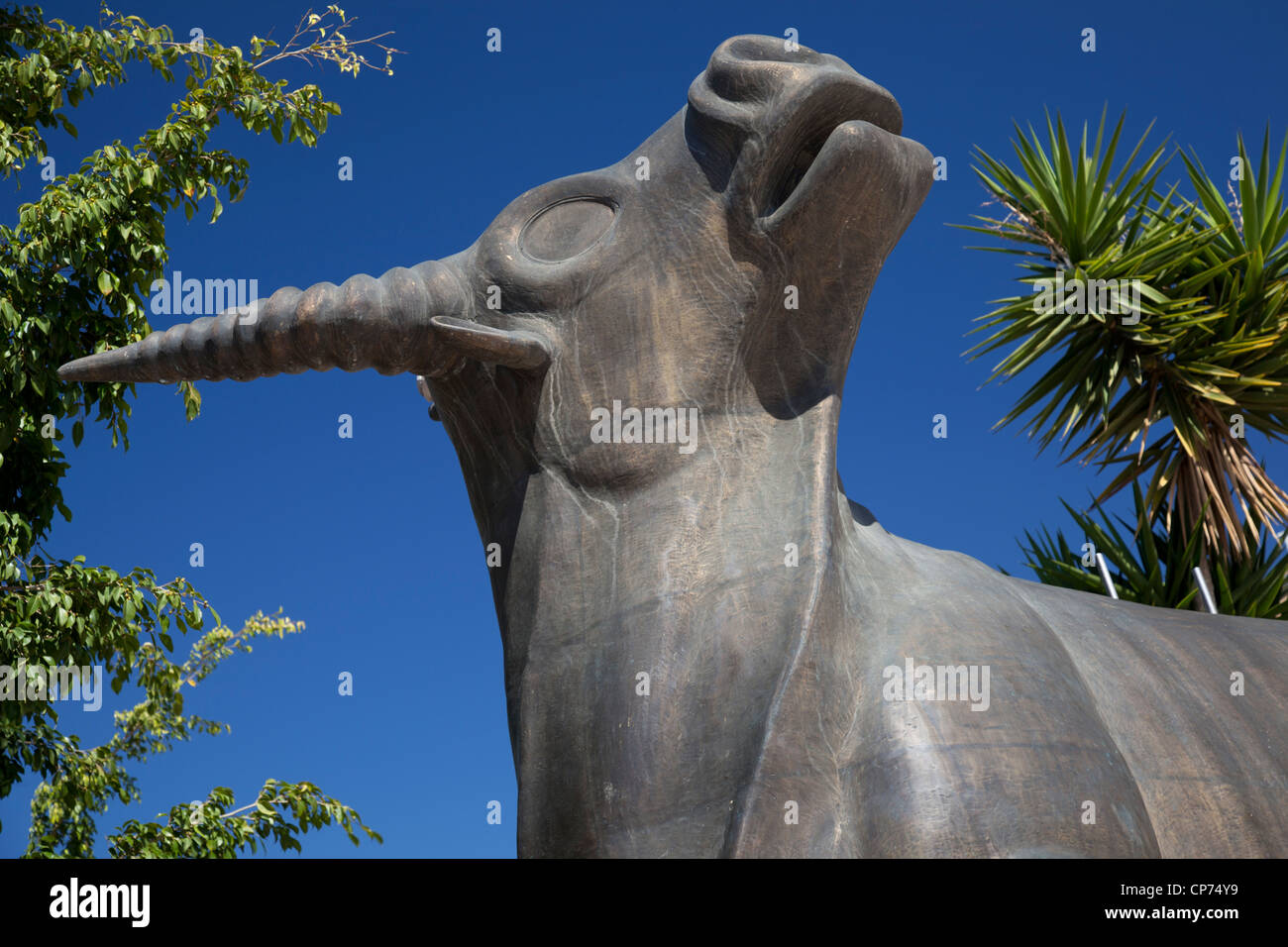 Statua di Zeus in Agios Nikolaos, Creta, Grecia Foto Stock