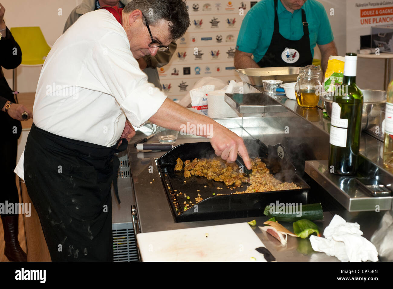 Parigi, Francia - cottura a la plancha concorrenza. Foto Stock