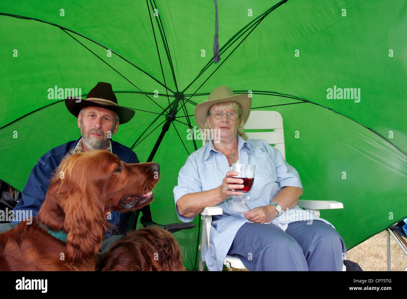 Spettatori a Calne Festival della Musica Country nel Showground, Beversbrook Foto Stock