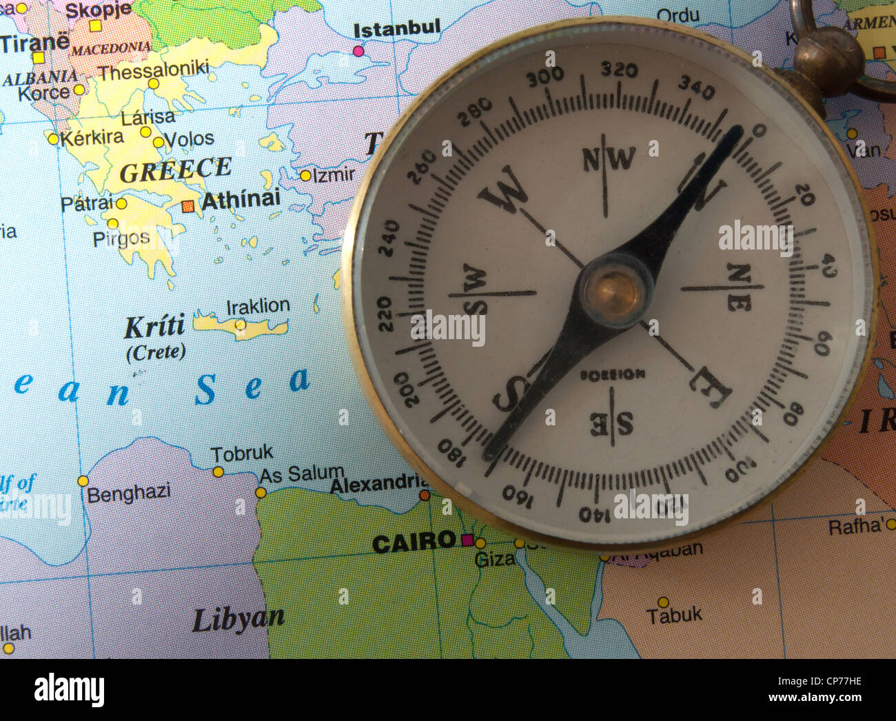 Mappa di Grecia Foto Stock