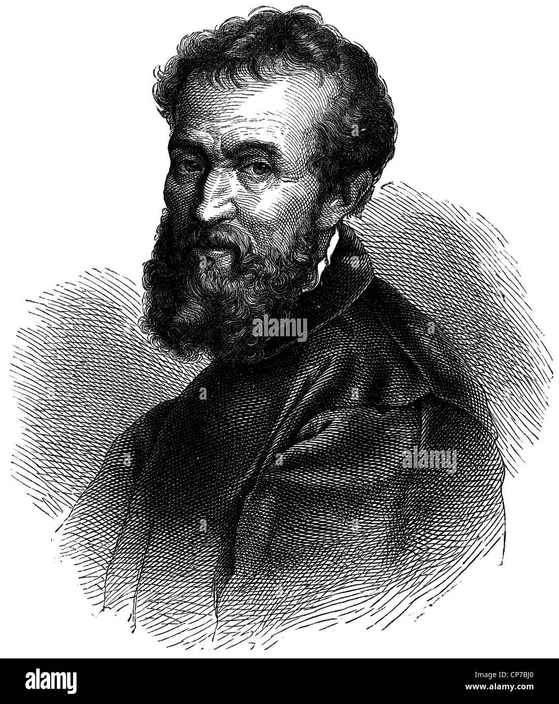 Rinascimento Italiano artista Michelangelo Foto Stock