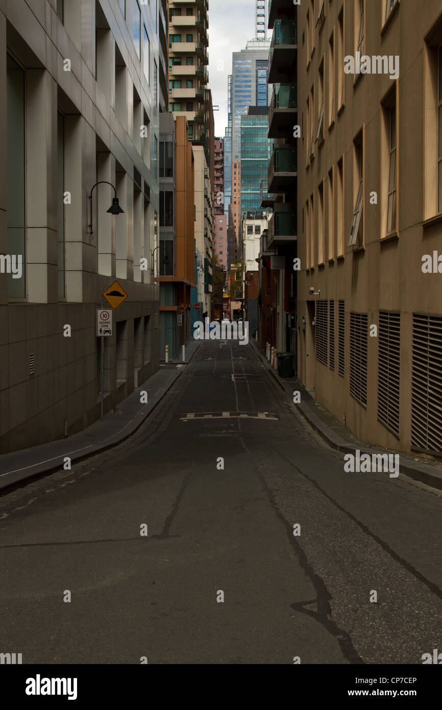 Melbourne, Australia - 01 Marzo 2012: questa corsia può essere trovato al di fuori di una delle piccole strade di Melbourne. Foto Stock
