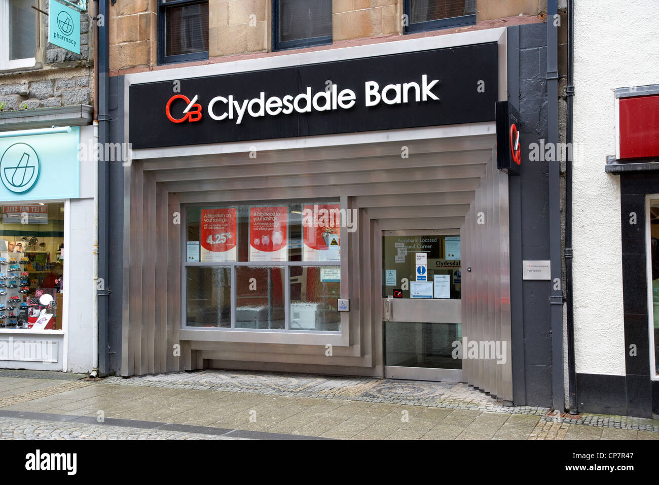 Clydesdale filiale di banca in Fort William Scozia UK Foto Stock