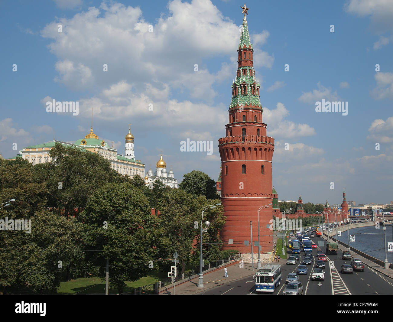 Il Cremlino di Mosca, la fornitura di acqua (Vodovzvodnaya) Torre presso il fiume Moskva Foto Stock