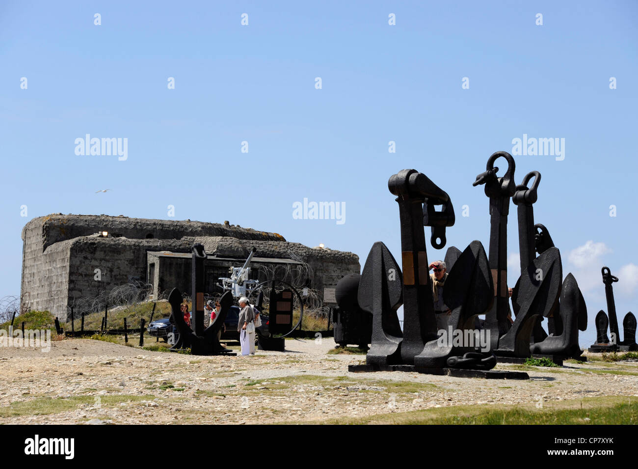 Fort de Curbornn,Museo,Memoriale della Battlle di Atlantic,WW II,Pointe de Pen-Hir,Crozon penisola vicino a Camaret,Finisterre,Brittany Foto Stock