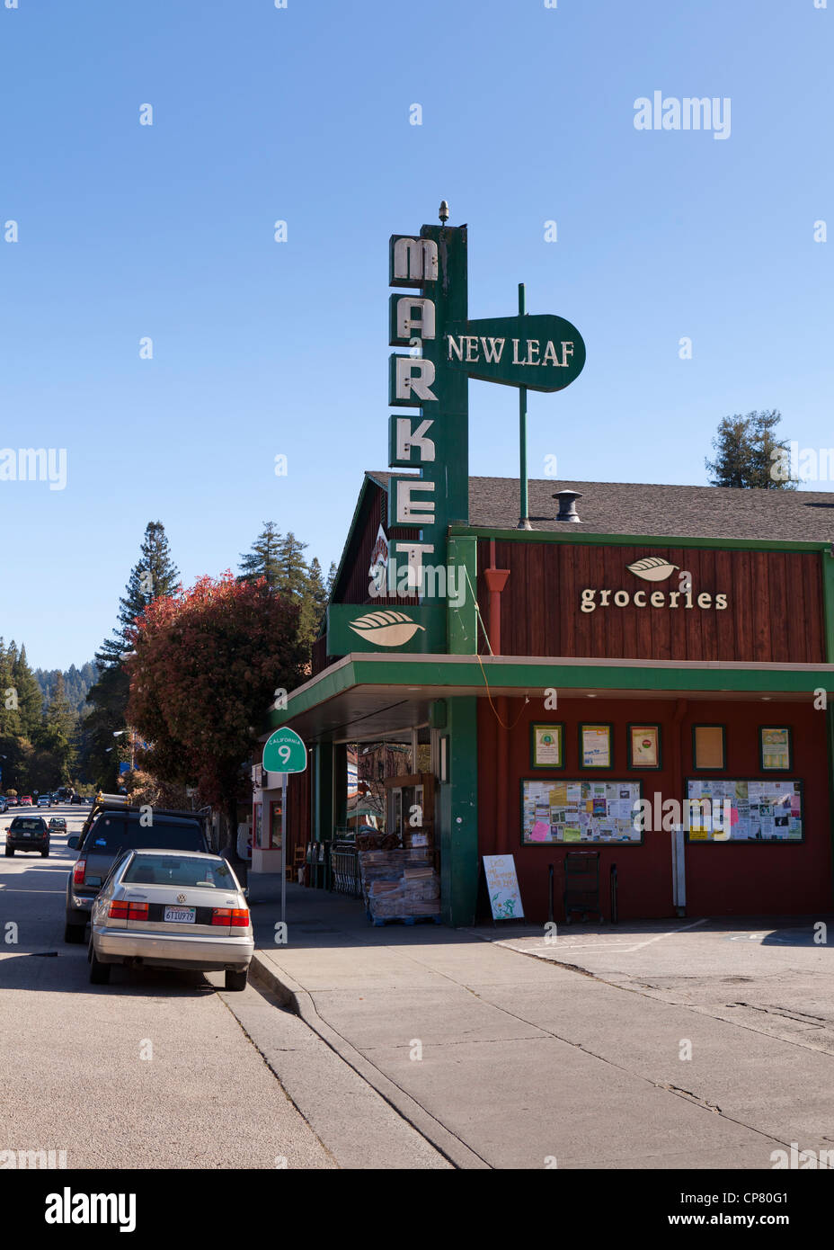 Piccola città mercato in California Foto Stock