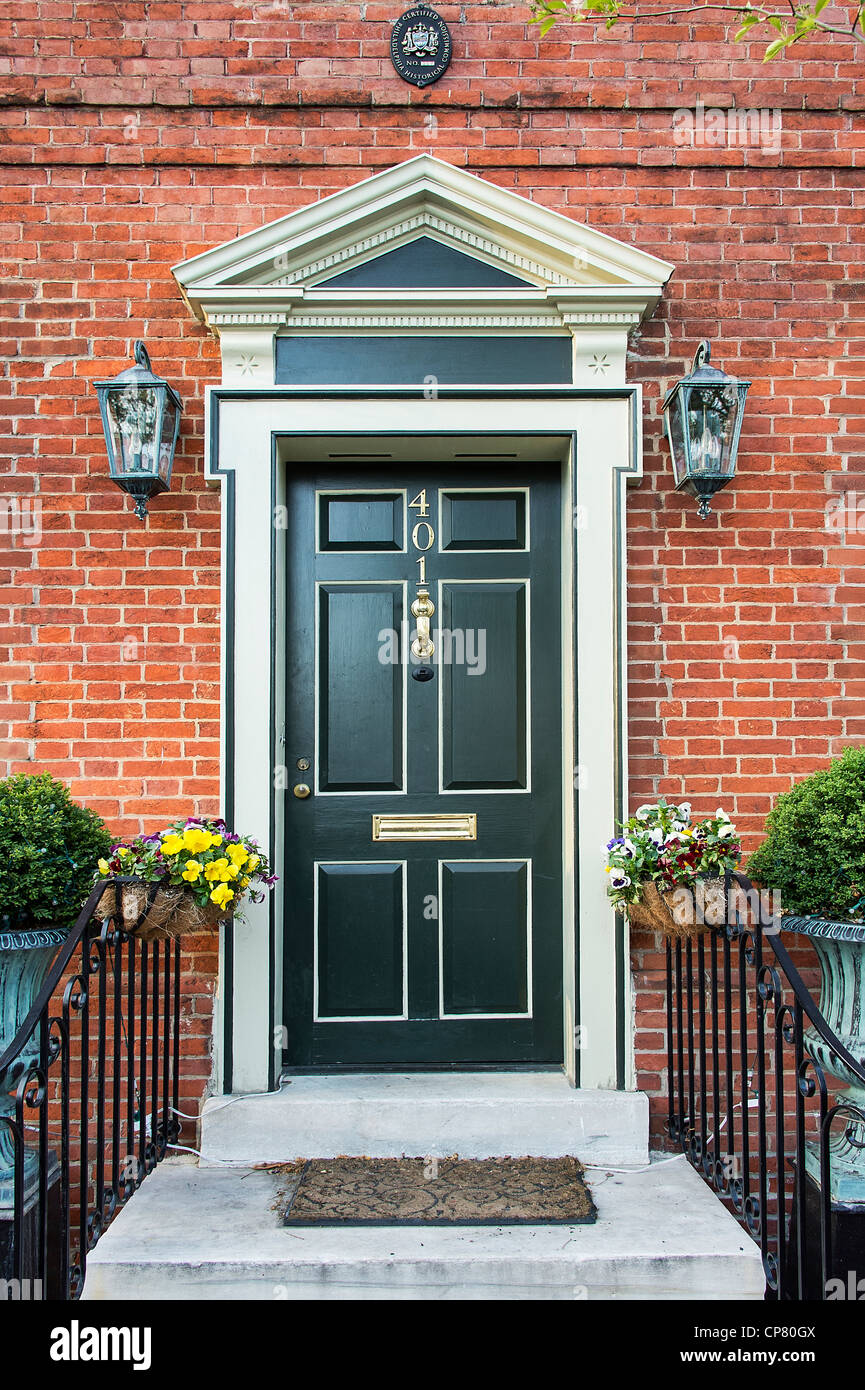 Città coloniale casa, società hill, Philadelphia, Pennsylvania, Stati Uniti d'America Foto Stock