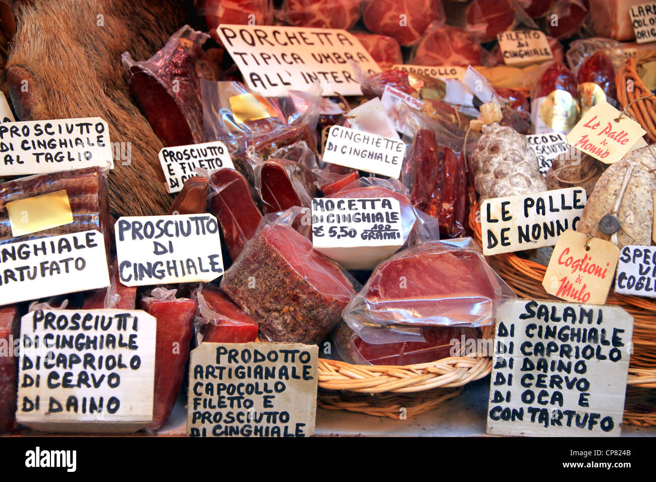 Il cibo italiano Specialties Foto Stock