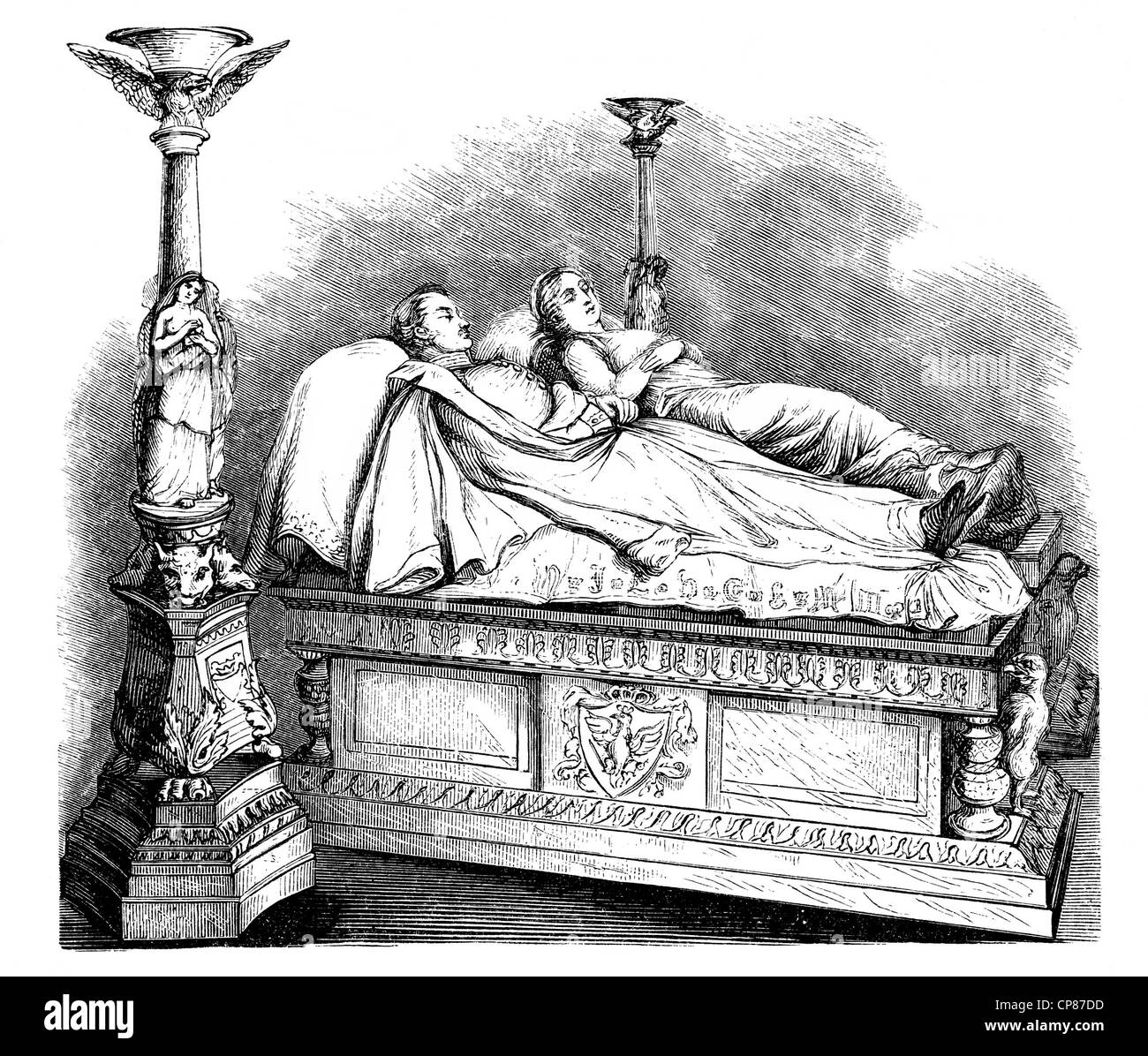 La tomba di Louise di Mecklenburg-Strelitz, 1776-181, regina consorte della Prussia e il re Federico Guglielmo III, 1770 - 1840, in t Foto Stock