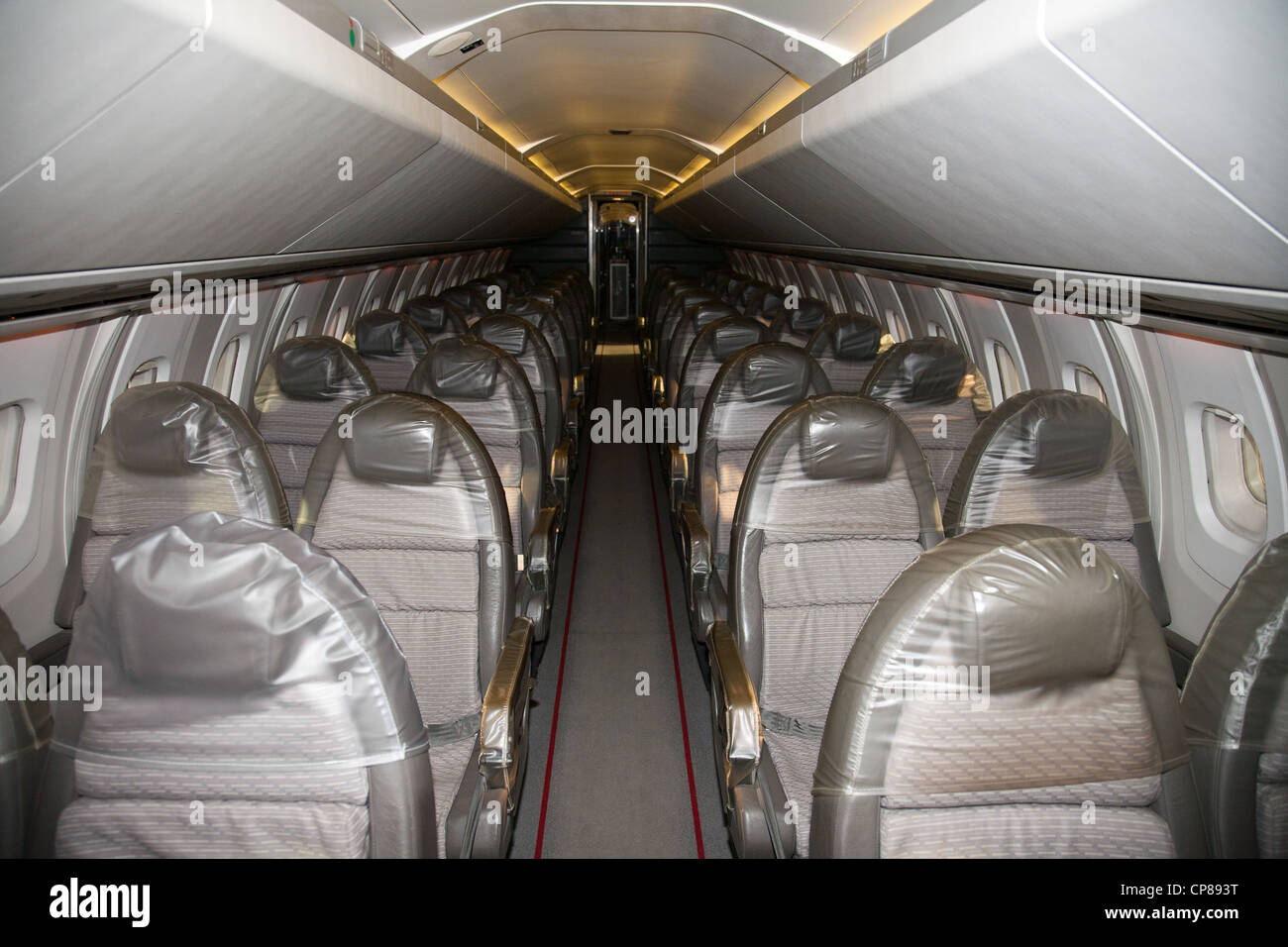 All'interno di Concorde, Golf Bravo Oscar alfa alfa presso il Museo Nazionale di volo Scozia Scotland Foto Stock