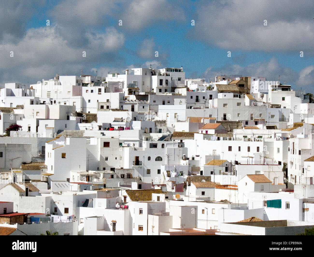 Il bianco della città murata di Vejer de la Frontera, Cadice, Spagna Foto Stock