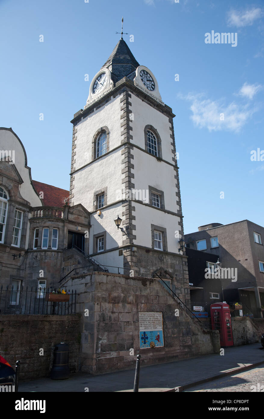 Orologio giubilare a South Queensferry centro città Foto Stock