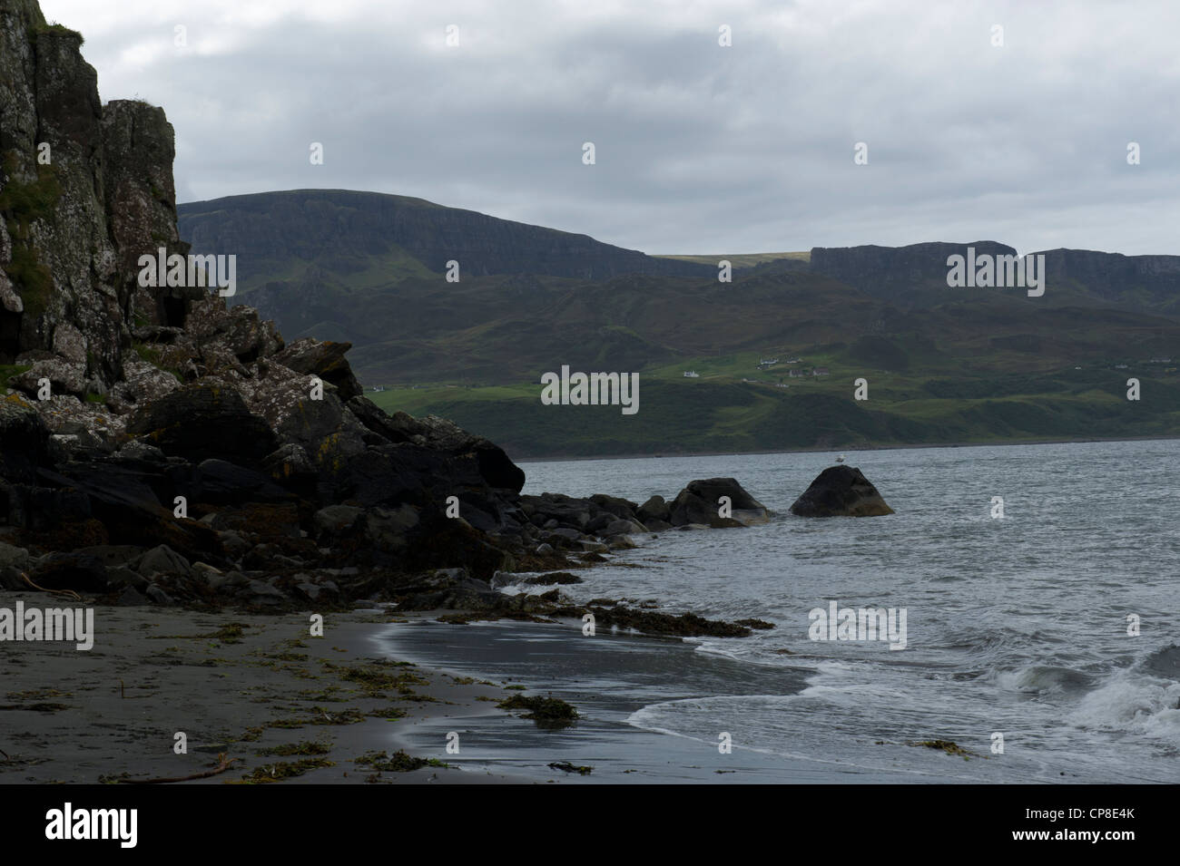 Staffin Bay Beach, Isola di Skye, Scotland, Regno Unito Foto Stock