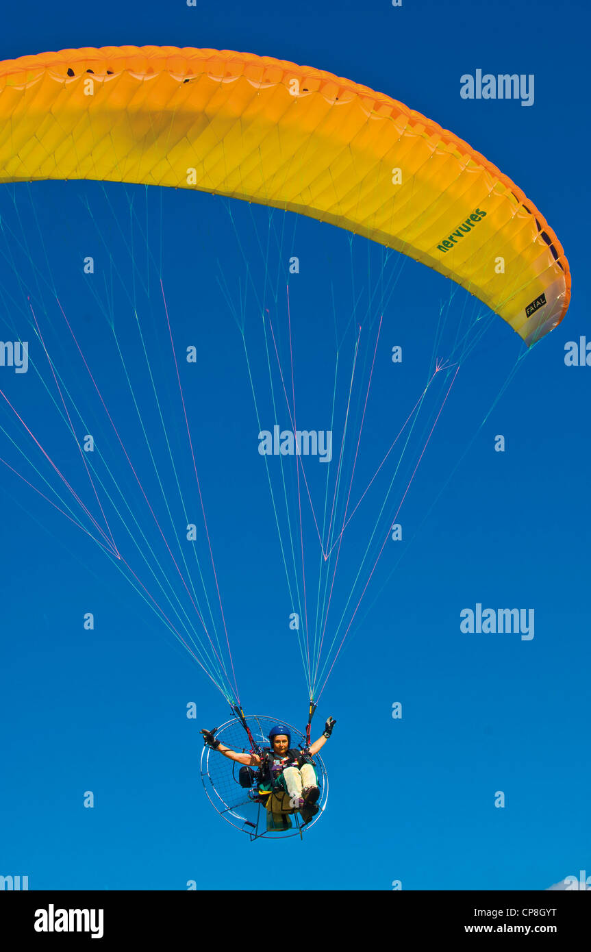 Europa Italia Piemonte Torino Aeroporto di Collegno Word Air Games 2009 parapendio motorizzato Foto Stock