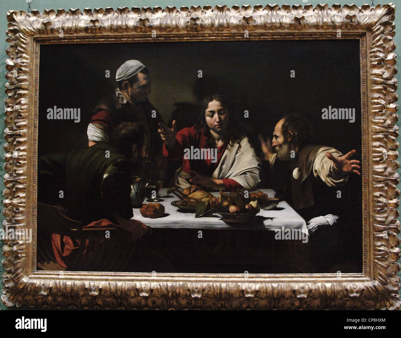 Arte barocca. L'Italia. Michelangelo Merisi da Caravaggio (1571-1610). Pittore italiano. La cena in Emmaus (1601). Olio su tela. Foto Stock