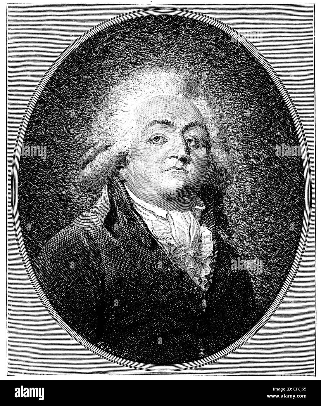 Honoré Gabriel Victor de Riqueti, Marchese de Mirabeau, 1749 - 1791, un uomo politico francese, scrittore e pubblicista, Historische Druck Foto Stock