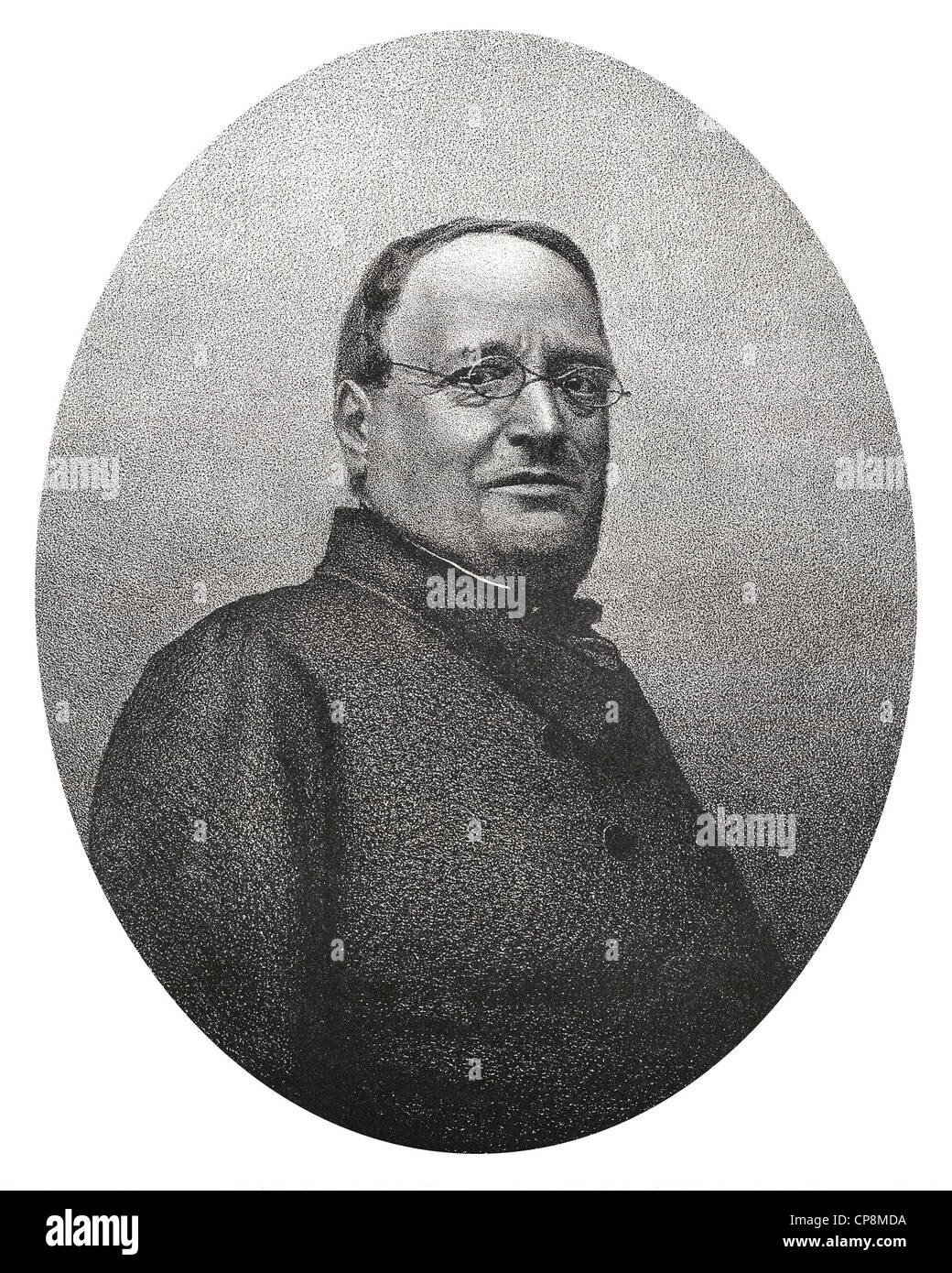 Henry Monnier Bonaventura, 1799 - 1877, un drammaturgo francese, artista e attore, storica incisione in acciaio del XIX secolo , H Foto Stock