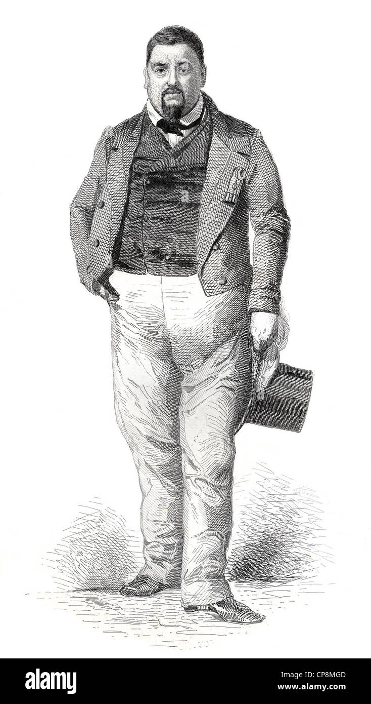 Storica incisione di acciaio a partire dal xix secolo, ritratto, Antony Thouret, 1807 - 1871, membro dell'Assemblea nazionale francese, Foto Stock