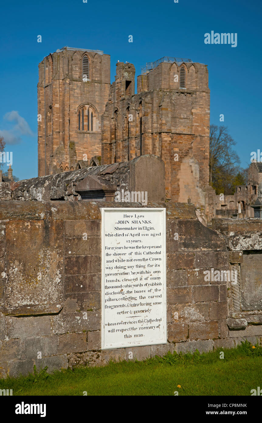 Elgin Cathedral, murene, Grampian regione. La Scozia. SCO 8215 Foto Stock