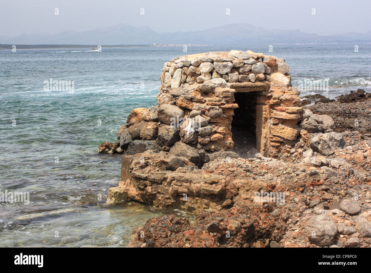 Aragosta storica casa a Maiorca Isola (Colonia de Sant Pere), Spagna Foto Stock