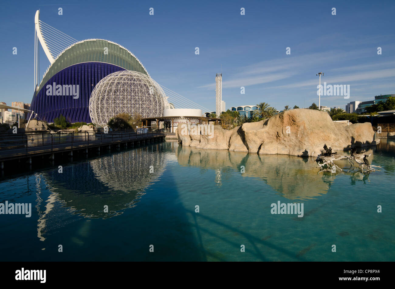 Gabbia per uccelli presso l oceanografia Foto Stock