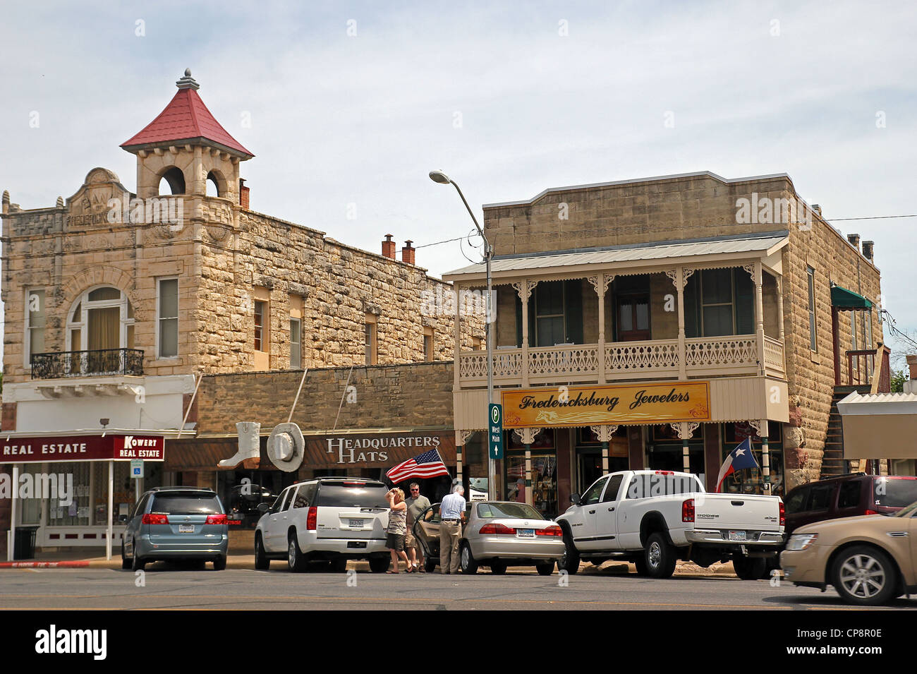 Downtown Fredericksburg, Texas, Stati Uniti Foto Stock
