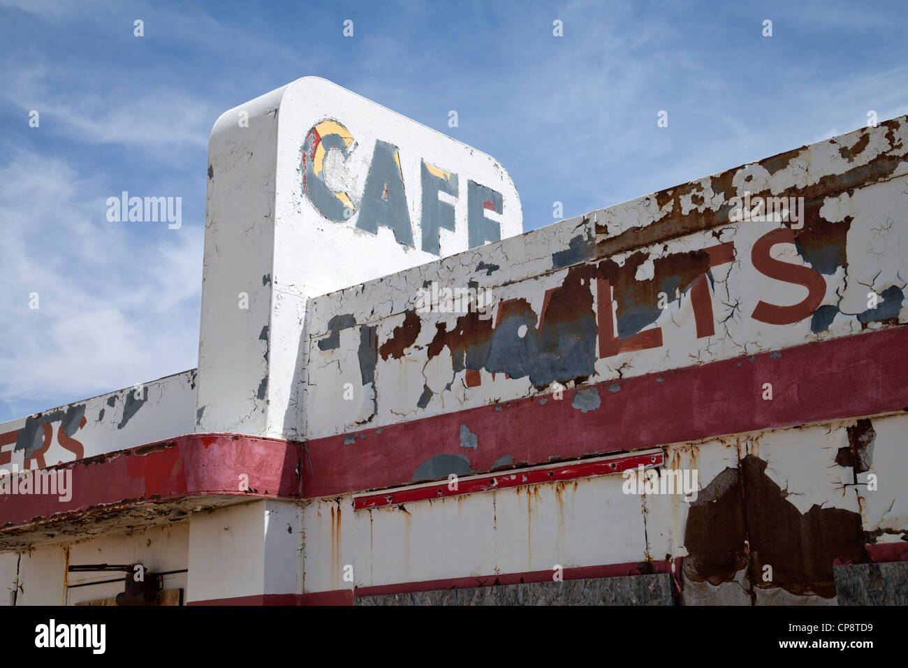Cafe presso Twin frecce Trading Post sul percorso 66 in Arizona. Foto Stock