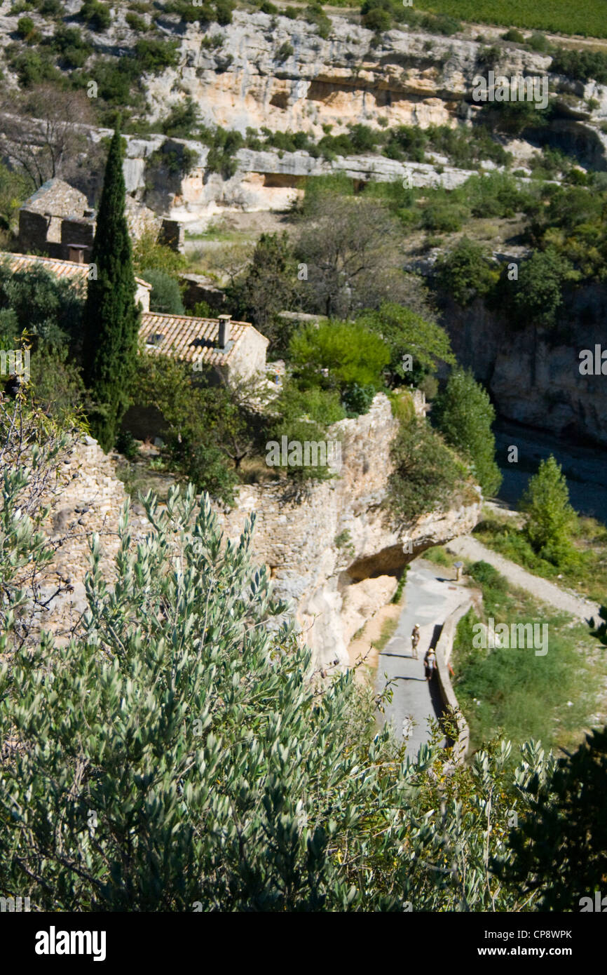 Minerve hilltop village in Languedoc Rousillon, regione a sud della Francia Foto Stock