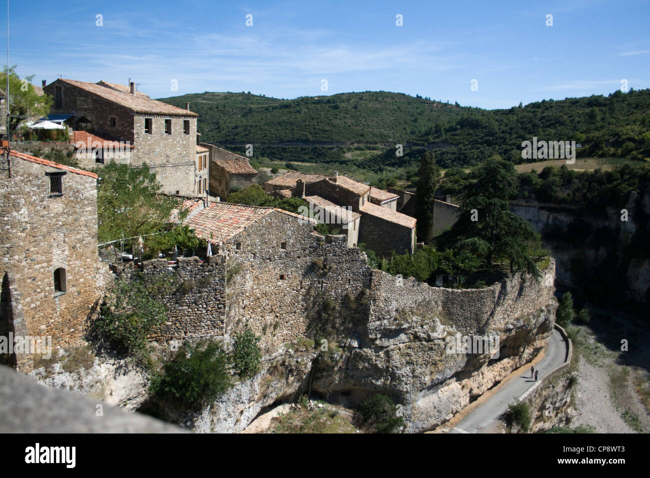 Minerve hilltop village in Languedoc Rousillon, regione a sud della Francia Foto Stock