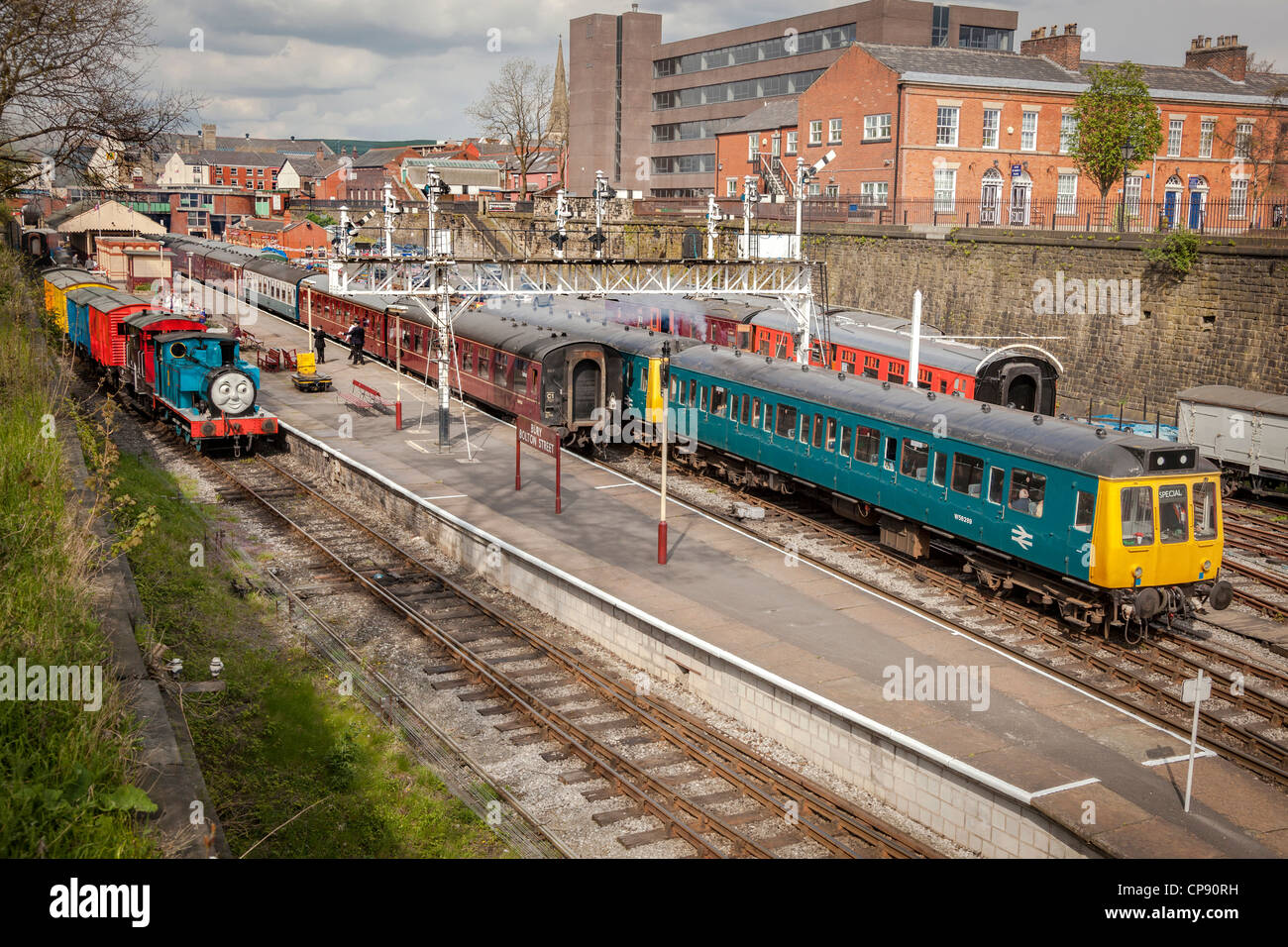 La East Lancashire Railway Bolton street station a Bury . Lancashire. Foto Stock