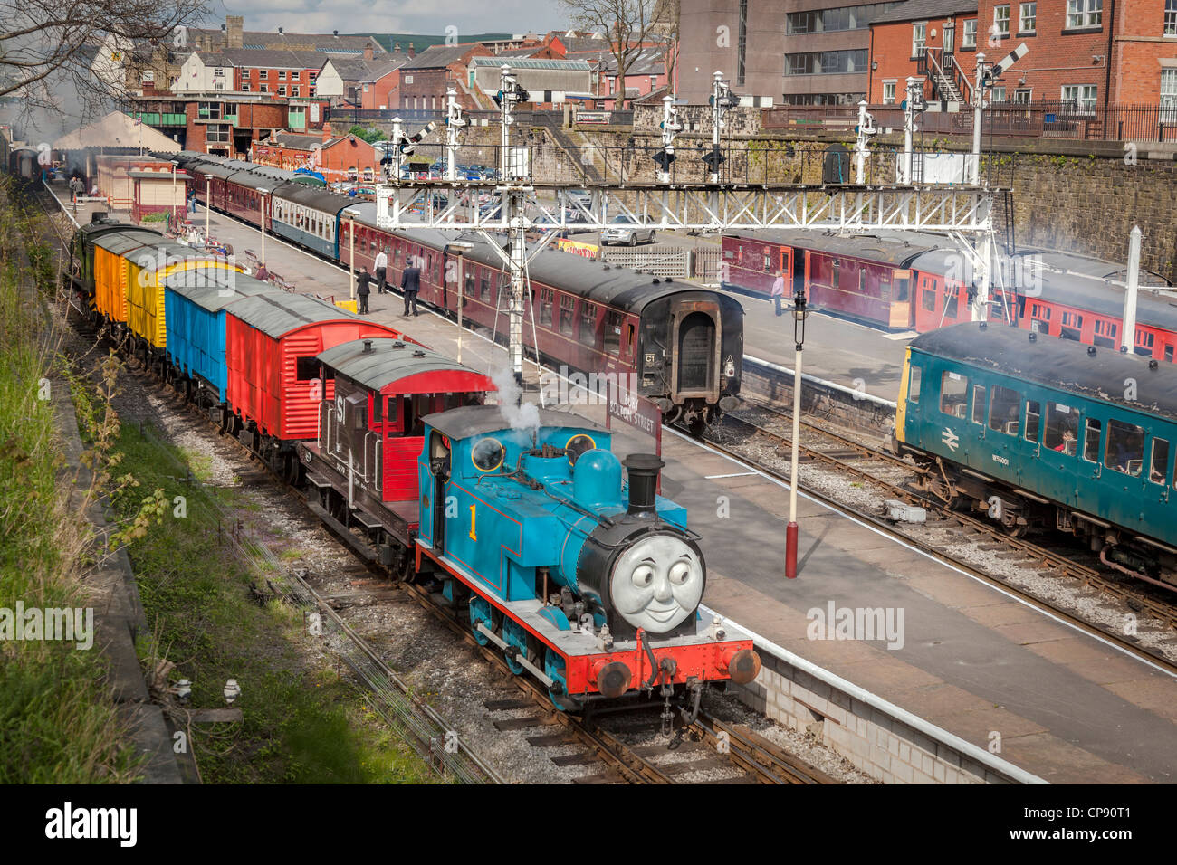 La East Lancashire Railway Bolton street station a Bury . Lancashire. Foto Stock