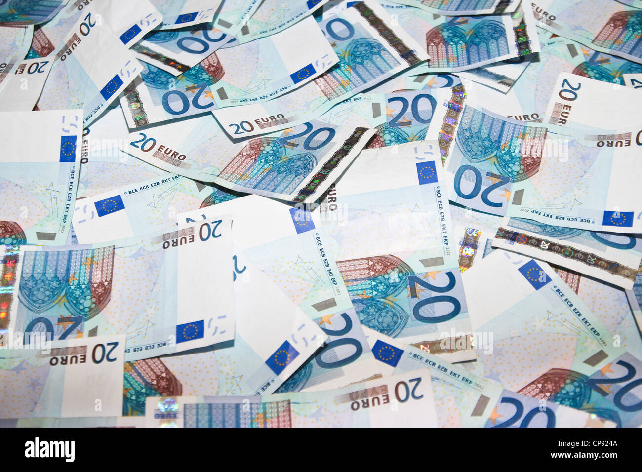 Venti euro bills Foto Stock