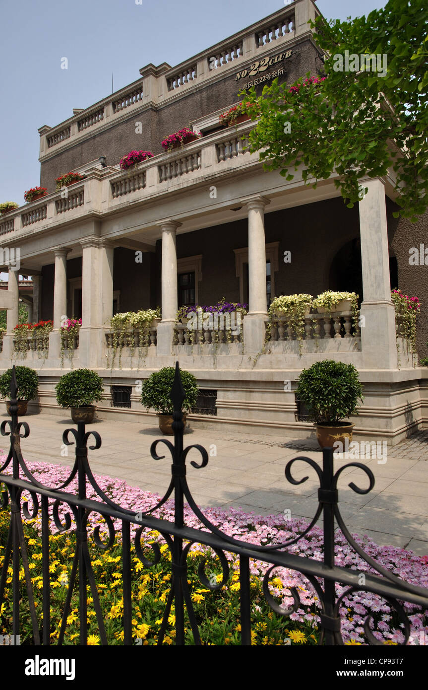 Villa, Tianjin Haihe Stile Italiano città e ex-concessione italiana, Tianjin, Hebei, Cina. Foto Stock