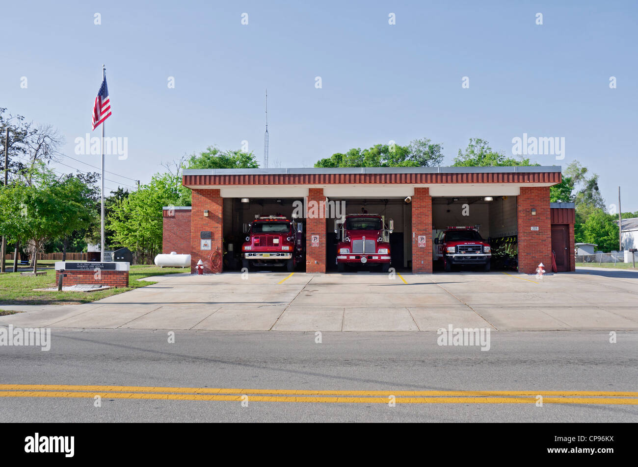 Stazione dei vigili del fuoco in alta Springs Florida. Foto Stock